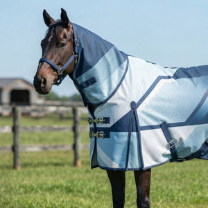 Mantas Premium para Caballos, Impermeables y Transpirables, con Cubrecuello Completo, Correas Ajustables y Tela Resistente al Desgarro - Product Image 5