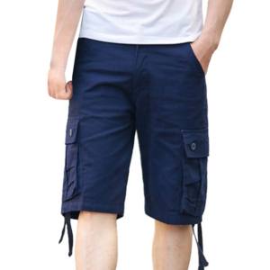 กางเกงขาสั้นคาร์โก้ผ้าฟลีซลายเรียบสไตล์ไฮสตรีทสำหรับผู้ชาย พร้อมโลโก้พิมพ์ลายสำหรับเด็กผู้ชาย - Product Image 1