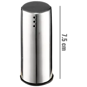 Juego de salero y pimentero de acero inoxidable de grado alimenticio con orificios ajustables para espolvorear, venta al por mayor OEM, recipientes recargables para especias - Product Image 3