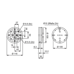 Adaptateur de palette en acier de précision HPEDM Same <span class=keywords><strong>System</strong></span> 3R-601.52 D116 mm HE-R06843.116B - Product Image 2