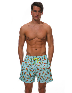 Men's Pineapple Print Beach Shorts - Tropical Fruit Pattern Quick Dry <b>Swim</b> Trunks <b>Board</b> Shorts Men's Pineapple Print <b>Swim</b> Trunk - Product Image 2
