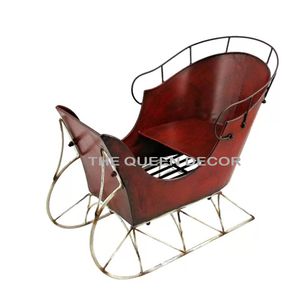 New Style Christmas <b>Tabletop</b> Metal Christmas Sleigh Metal Bottle <b>Storage</b> Holding Creative Sleigh Metal Blank Sublimation - Product Image 2