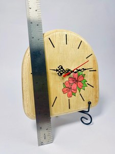Handmade Wooden Desk <b>Clock</b> with Elegant Natural Wood Finish - Product Image 2