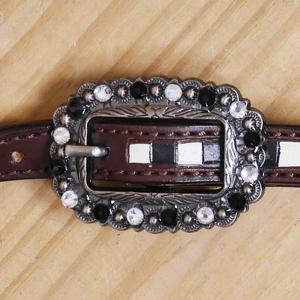 Selle de cheval en cuir véritable pour Barrel Racing Western, taille 14-18', avec têtière, collier de poitrail et rênes assortis, en acier inoxydable D44 durable - Product Image 4