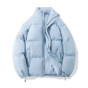 Veste d'hiver coupe-vent pour homme, col montant, respirante, en duvet, 100 % polyester/coton, en vente en ligne - Product Image 3