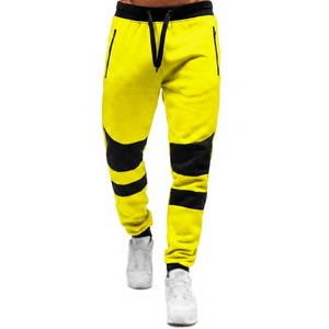 Pantalon de survêtement mi-long léger pour homme, 100 % coton, coloris rouge et noir, taille élastique avec cordon de serrage, poches latérales, style décontracté - Product Image 6
