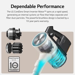 Aspiradora Inalámbrica CordZero con Autovaciado, Aspiradora Ligera Tipo Escoba para Alfombras y Pisos Duros, 120 Minutos de Autonomía, Beige - Product Image 2