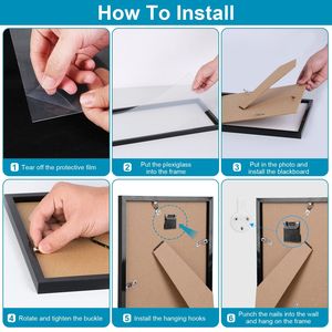 Set of 10pcs Wood <b>Picture</b> <b>Frames</b> 4pcs 5x7in Collage 4pcs 6x8in 2pcs 8x10in Gallery <b>Frames</b> <b>for</b> <b>Wall</b> Desktop Display - Product Image 5