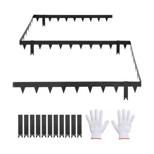 Confezione da 10 Bordure per Giardino in Acciaio Zincato da 40 x 4,5 Pollici con 11 Clip di Montaggio, Resistenti per Paesaggistica - Product Image 1