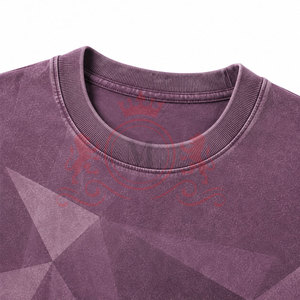 เสื้อยืดสตรีทแวร์ทรงหลวมแบบดรอปโชว์เดอร์ สีซีดจางสไตล์วินเทจ เนื้อผ้าคอตตอนนุ่มสบาย - Product Image 5