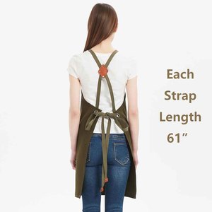 ผ้ากันเปื้อนครัวแบบขายส่ง ผ้าแคนวาส สกรีนโลโก้ได้ ผ้าฝ้ายกันน้ำ ผ้ากันเปื้อนเชฟสำหรับทำอาหาร ผ้ากันเปื้อนแบบปรับได้ มีกระเป๋า - Product Image 6