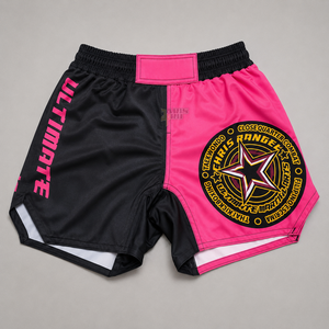กางเกงชกมวย MMA แบบกำหนดเองสำหรับผู้ชาย ผู้หญิง เด็ก วัยรุ่น BJJ ฝึกซ้อม น้ำหนักเบา กางเกงสีชมพูสำหรับผู้หญิง - Product Image 1