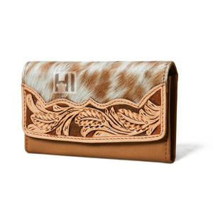 Cartera de Cuero Vacuno Vintage para Mujer, con Bloqueo RFID, Estilo Bohemio Occidental, con Múltiples Ranuras para Tarjetas - Product Image 2