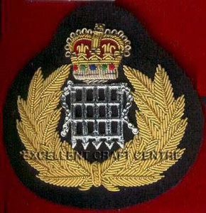 Custom Embroidered Cap <b>Badge</b> With Anchor And Laurel Wreath Sew-On Fabric Patch For Uniform Garment - Product Image 5
