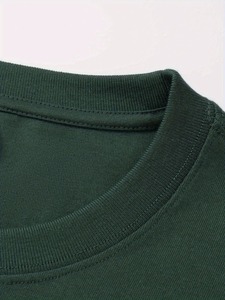 T-shirt en coton épais 260 g/m² de haute qualité, coupe classique, couleur unie, tricoté, teint uni, personnalisable, vente en gros - Product Image 4