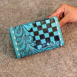 Genuine Leather Women's <b>Wallets</b> Vintage Style <b>Waterproof</b> Anti-Theft Personalized Gifts Clutch Cover Handmade Bulk - Product Image 5