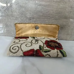 Pochette perlée haut de gamme à prix abordable, élégante sac à main pour femme pour mariage, fête et soirée par M/S SHAAD HANDICRAFTS - Product Image 4