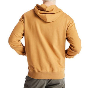 OEM <b>Men</b> Custom Embossed Solid Nonwoven Zipper-Up <b>Pullover</b> Hoodie Polyester/Cotton Fleece No String Hooded High Quality Winter - Product Image 5