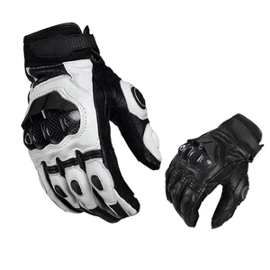 Guantes de Motociclismo de Cuero con Pantalla Táctil, Acolchado de Palma Rígido, Ligeros, Antideslizantes, Dedos Completos, Unisex - Product Image 2