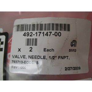 2 AMAT 492-17147-00 <b>Valve</b>, <b>needle</b>, 1/2" Fnpt - Trusted Global Legacy Semiconductor Equipment and Parts at - Product Image 1