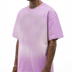 Customise Design Men's Oversized <b>Tie</b>-Dye Short Sleeve T-Shirt O-Neck <b>Knitted</b> Casual Blue Patterned Top - Product Image 4