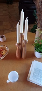 Wooden <b>Candle</b> Stand Beautiful Natural Wooden Candlestick Holder for Living Room Shelf Decoration Handmade and Warm <b>Candle</b> Stand - Product Image 6