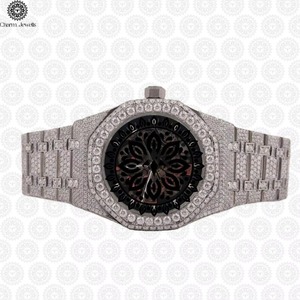 Montre en Moissanite Diamant Personnalisée en Acier Inoxydable pour Hommes et Femmes – Cadeau de Mariage de Luxe – Offre Spéciale Disponible - Product Image 4