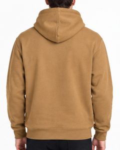 Men's Heavyweight Cotton Outdoor Printed Hoodie Stringless Pullover in Solid Color Oversized OEM Casual Lined <b>Hoodies</b> - Product Image 4