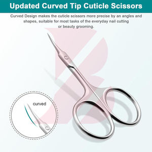 Tijeras para Cutículas con Logotipo Personalizado OEM, Herramienta para el Cuidado de las Uñas, Cuchilla Curva Afilada de Acero Inoxidable, Recortador, el Mejor Producto - Product Image 3