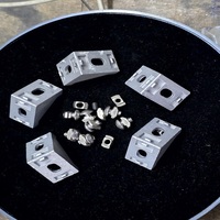 Support de précision 4545 - Joint d'angle en laiton et acier inoxydable, tolérance de 0,01 mm pour charpentes industrielles, usinage CNC, électroérosion à fil