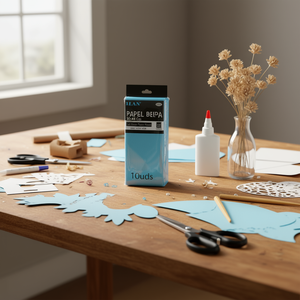 Carta velina Ilan 50x66 cm blu lago per artigianato e decorazioni - Product Image 2