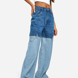 Pantalones Vaqueros Holgados de Cintura Alta, Corte Regular, Elásticos, de Algodón, Estilo Baggy, Rectos, Ajustados, para Mujer, Servicio OEM - Product Image 5