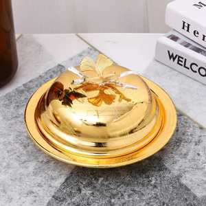 จานใส่เนยรูปวงรีสแตนเลสสีเงินสุดหรู ทันสมัย ปลอดภัยสำหรับเครื่องล้างจาน ผิวเงาสวยงาม ภาชนะใส่เนยสำหรับโต๊ะอาหาร - Product Image 5