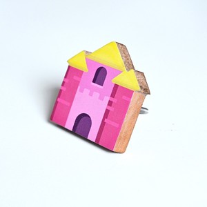 Handmade Modern Wooden Castle Drawer <b>Knobs</b> & Cabinet Handles <b>for</b> Kids Multicolor Exterior & Warehouse Use Kitchen <b>Dresser</b> Pulls - Product Image 2
