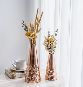 Vase à trompette en métal cuivre Offre Spéciale Vase à fleurs décoratif pour les arrangements de fleurs artificielles pour la cérémonie de mariage - Product Image 6