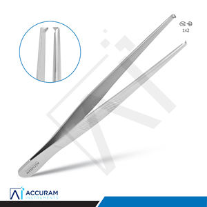 Pinzas de acero inoxidable Accuram para tejidos, 1x2 dientes, para uso dental y quirúrgico, pinzas de pulgar para apósitos, instrumento médico reutilizable, CE - Product Image 2
