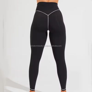 High Quality Butt Lift Women's Yoga Pants with Seamless Crossover Waist High-Waist <b>Leggings</b> with Holes <b>Top</b> Grade Yoga <b>Leggings</b> - Product Image 3