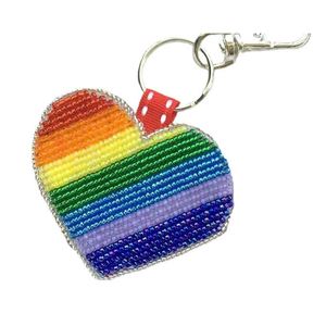 Llavero Artesanal Colorido con Cuentas y Cadena de Cuero Multifilamento para Regalo con Patrón de Alfabeto Bordado - Product Image 5