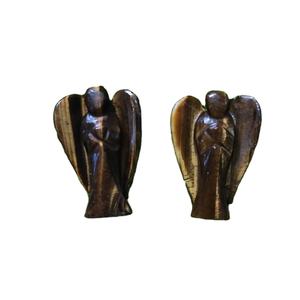 Pierre de guérison, cristaux naturels, qualité supérieure, pierre précieuse polie, améthyste, petites ailes d'ange sculptées à la main - Product Image 3