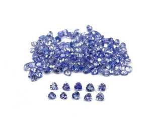 Piedras Preciosas Sueltas de Tanzanita Natural, Corte Corazón, Facetadas, 3mm, Calibradas, Azules, para Joyería, Suministros al por Mayor - Product Image 1