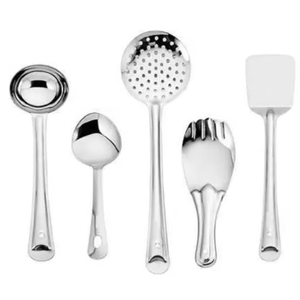 Juego de cucharas de cocina de acero inoxidable, utensilios de cocina de 5 piezas, aptos para lavavajillas, a bajo precio. - Product Image 4