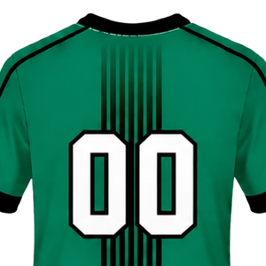 Camiseta de Rugby Verde y Negra de Manga Corta con Cuello Redondo, Transpirable, para Entrenamiento de Equipo, Uniforme Deportivo de Alto Rendimiento - Product Image 4