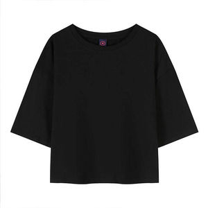 T-shirt court personnalisé pour femme, T-shirt ajusté, T-shirt en coton vierge personnalisable, T-shirts oversize personnalisés pour femme - Product Image 2