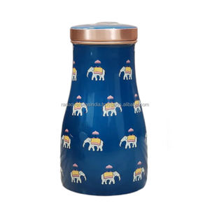 Énorme demande Elephant Print Carafe à eau en cuivre pur Augmentez votre consommation d'eau et profitez d'avantages immédiats pour la santé - Product Image 1