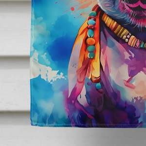 Hippie Animal Cochon Grand Drapeau pour Porche Cour Bannière Illustration Tenture Murale Multicolore Polyester Maison Taille Décoratif Poteau Manches - Product Image 4