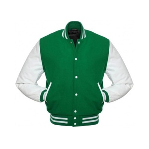 ผู้ผลิต OEM เสื้อแจ็คเก็ตเบสบอลคุณภาพสูงสำหรับวิทยาลัย  แบบ Letterman  ปักลาย Chenille  ตกแต่งด้วยหนัง  เสื้อแจ็คเก็ต Varsity สำหรับผู้ชาย - Product Image 3