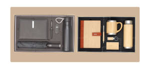 Ensemble cadeau d'affaires en cuir véritable pour bureau de direction avec stylo personnalisé, porte-clés et porte-cartes pour la Saint-Valentin, la fête des mères - Product Image 3