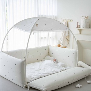 [S.P Company] Lolbaby Baby Playpen Guard 100% Cotton Bumper <b>Bed</b> with Pigment Embroidery - Product Image 2