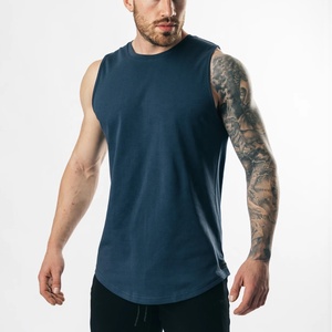 Débardeur en coton uni respirant de haute qualité pour homme, grande taille, pour entraînement, été, usage quotidien - Product Image 1