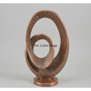 Meilleure Vente : Sculpture Métallique Finie Cuivre, Figurine d'Art Abstrait, Décoration d'Intérieur pour Table de Salon, Accent Décoratif - Product Image 1